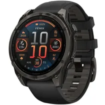 Relógio GPS Garmin Fēnix 8 47MM Amoled Sapphire 010-02904-20 Carbon Gray/DLC Titanium Black - Pebble Gray