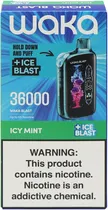 Vape Descartável Waka Blast Icy Mint + Ice Blast 36000 Puffs