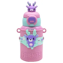 Garrafa Termica Infantil Luo LU-4765 / 450ML / de Aço Inoxidavel - Deer