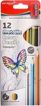 Lápis de Cor Metálico Triangular Keyroad - KR971756 (12 PCS)