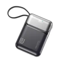 Carregador Portátil Powerbank Ur UP-17 / 4 Em 1 / 20000MAH / 45W / USB / USB-C com Cabo Embutido USB-C - Lightning - Preto