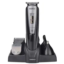 Kit Barbeador Eletrico Xion XI-HAIR5X1A 5 Em 1 / Recarregavel - Preto/Prata