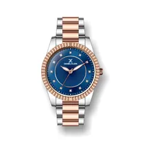 Relógio Analógico Feminino Daniel Klein Premium DK.1.12262-7 - Prata e Rosa Ouro