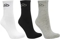 Meias Olympikus OIMSA81922 Branco/Cinza/Preto (3 Pares)