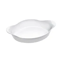 Asadera Oval de Vidrio Marinex Opaline 66591701739325 1.85L Blanco