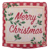 Capa de Travesseiro Natalina 43X43CM com Design Feliz Natal