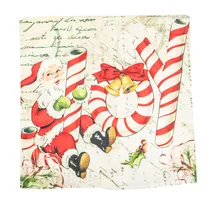 Capa de Traveseiro Natalina 43X43CM com Desenho Papai Noel