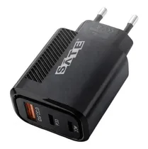 Carregador Sate A-CC1202 12W USB/2USB-C PD Negro