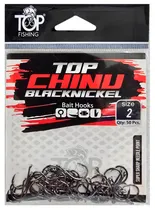 Anzol Top Fishing Chinu Black Nickel 02 com 50 Pçs