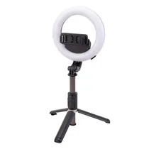 Bastão de Selfie Satellite A-RM700Q - com Luz LED - Bluetooth - Tripé - Preto