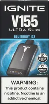 Vape Descartável Ignite V155 Blueberry Ice 15500 Puffs Ultra Slim