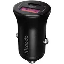 Mcdodo Cargador Vehicular CC-2680 45W +Cable CA-2261 USB-C 1M Black