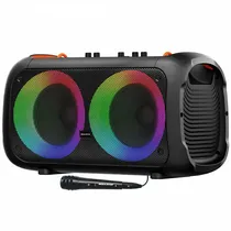 Caixa de Som Megastar SPA6608BT 2 de 6.5" 15.000 Watts P.M.P.O com Bluetooth e USB Bivolt - Preto