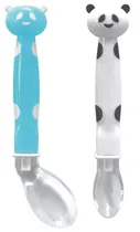 Kit Colher Pandinha Buba 08234 - 2 Peças (Azul)