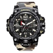 Relògio Unissex Digital/Analogico Smael 1545 CMKH Camouflage Khaki