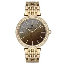 Relogio Analogico Feminino Daniel Klein DK.1.12687-2 Premium Ladies / Pulseira de Aco Inoxidavel - Dourado Glitter