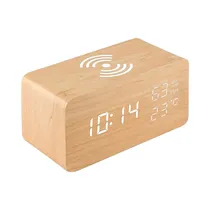 Reloj Despertador Digital Sate AC-T12W Bamboo