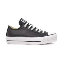 Tenis All Star Converse Chuck Taylor Platform Feminino Couro Preto CT09830002