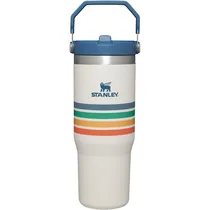 Botella de Agua Stanley Tumbler Flip - Cream Stripe 887ML