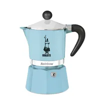 Cafetera Italiana Bialetti Rainbow 5042 3 Tazas 130ML Celeste