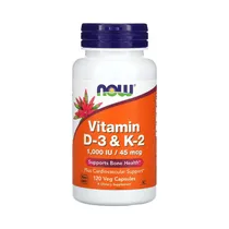 Suplemento Now Sports Vitamin D-3 Y K-2 1000IU 120 Cápsulas