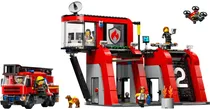 Lego City Fire Station With Fire Truck - 60414 (843 Peças)