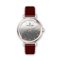 Relógio Analógico Feminino Daniel Klein Premium DK.1.12432-6 - Prata e Vermelho
