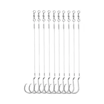 Leader Inoxidable Tropical Con Anzuelo 92676 Nº5/0 18CM 10 Piezas Plata