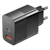Carregador Fonte Essager ECTAC-PCB02-P USB/USB-C 33W - Black