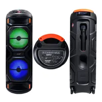 Alto-Falante Ecopower EP-1925 8" 2X/ 150W/ BT/ USB/ Aux/ TF/ FM/ Microfone