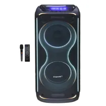 Caixa de Som Ecopower EP-1973 10" 2X/ 100W/ BT/ USB/ TF/ FM/ Microfone