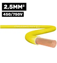 Cabo Flexsil 450/750V 1*2.5MM 100M Amarelo