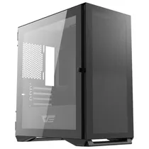 Gabinete Gamer Aigo Darkflash DLM200, Mid Tower, M-ATX, Vidro Temperado e Lateral Em Malha, Preto