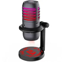 Microfone Streaming Redragon Nebula GM211 com USB-C/Mini Jack 3.5 - Preto
