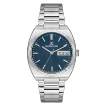 Relogio Analógico Masculino Daniel Klein DK.1.13885-4 Premium Gents / Pulseira de Aço Inoxidável - Prata/Azul