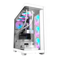 Gabinete Gamer, Aquario, Aigo Darkflash DS900G, Mid Tower, ATX, Frontal e Lateral Vidro Temperado, Sem Fans, Branco  Gabinete Ga...
