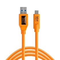 Cable USB-A 3.0 A USB-C Tether Tools Tetherpro 4.6M Naranja- CUC3215-Org