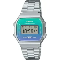 Relógio Casio A168WER-2ADF Unisex - Prata/Azul