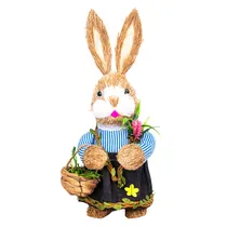 Coelho de Páscoa Decorativo com Cesta 34 CM