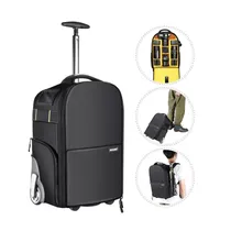 Mochila Neewer 2 Em 1 para Câmera com Rodinhas - Compartimento Acolchoado Removível e Antichoque