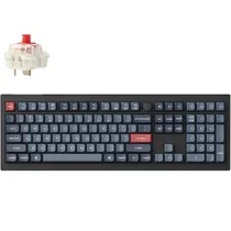 Teclado Gamer Mecânico Keychron V6 Max RGB Sem Fio Switch Vermelho - Carbon Black (Inglês)