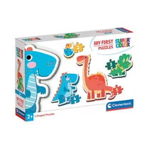 Kit de Rompecabezas Clementoni 20834 Super Color MY First Puzzles Dinosaurios 4 Unidades