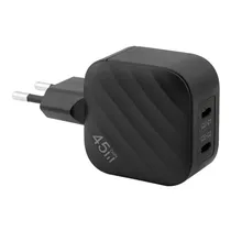 Fonte Carregador Vezr VF02 - 45W - USB-C/USB-C - Bivolt - Preto  Fonte Carre...