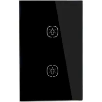 Interruptor de Parede Inteligente Smart Zemismart Zigbee ZN-U02U com 2 Botões - Preto
