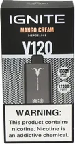 Vape Descartável Ignite V120 Mango Cream 12000 Puffs
