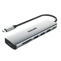 Hub USB-C Philips SWR1707/70 7 Portas - Silver