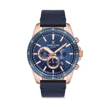 Relógio Analógico Masculino Daniel Klein Exclusive DK.1.12595-5 - Rosa Ouro/Azul