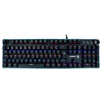 Teclado Gamer Mecanico Satellite GK-701 USB / RGB / Portugues - Preto
