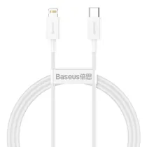 Cabo USB-C A Lightning Baseus CATLYS-A02 Superior 20 W - Branco 1 Metro