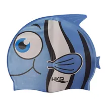 Touca de Natação Hacker de Silicone Fish Azul Celeste N0301
